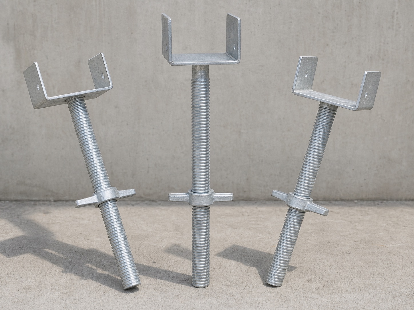 Adjustable galvanized U head jacks